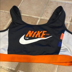 Nike Black and Orange sports bra